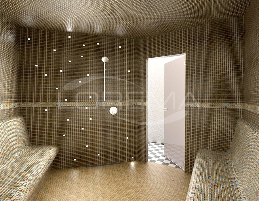 Exkluzivní osvětlení LOREMA prosvětlující místnost skrz mozaiku, je možné instalovat jak do svislé stěny tak do stropu