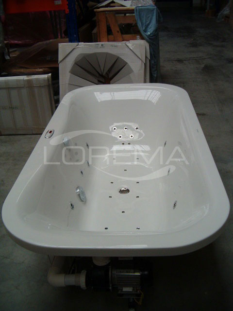 Hydro-massage bathtub DURAVIT PURA VIDA, Combipool Lux system, ultra-thin SLIM jets