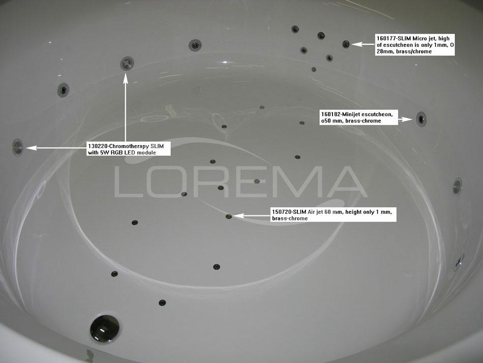 Hydro-massage bathtub ALBATROS FORUM, description of components