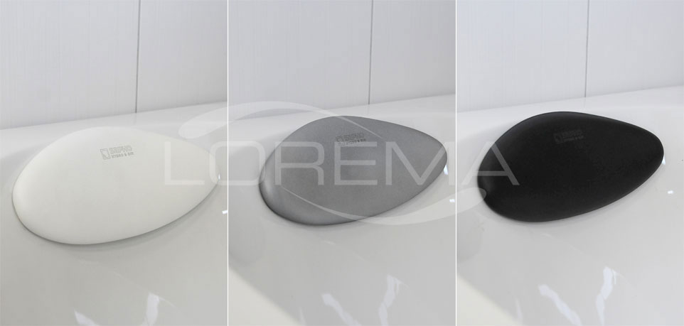 Star pillow in white, silver, black can be fixed to all types of bathtubs.